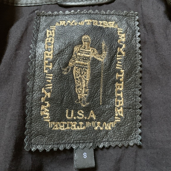 My tribe fitted leather jacket blazer size S like new Y2K - Picture 9 of 12